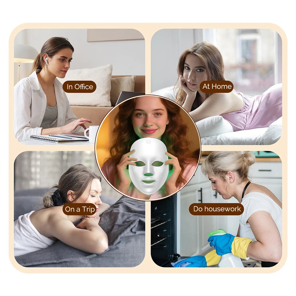 Aethera Rechargeable Facial LED Mask 7 Colors