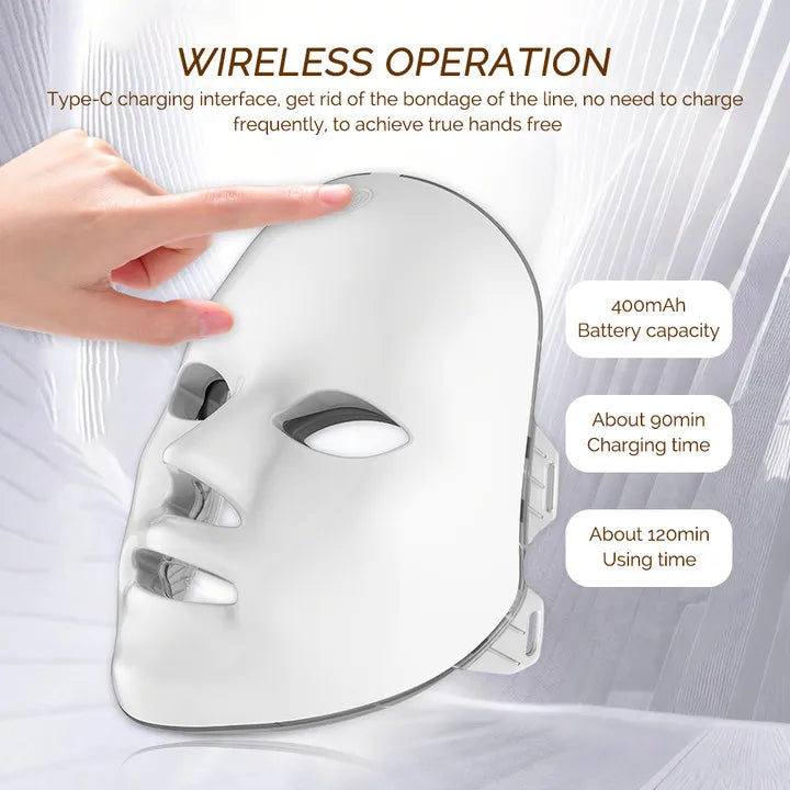 Aethera Rechargeable Facial LED Mask 7 Colors